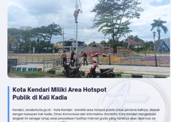 Kota Kendari Miliki Area Hotspot Publik di Kali Kadia