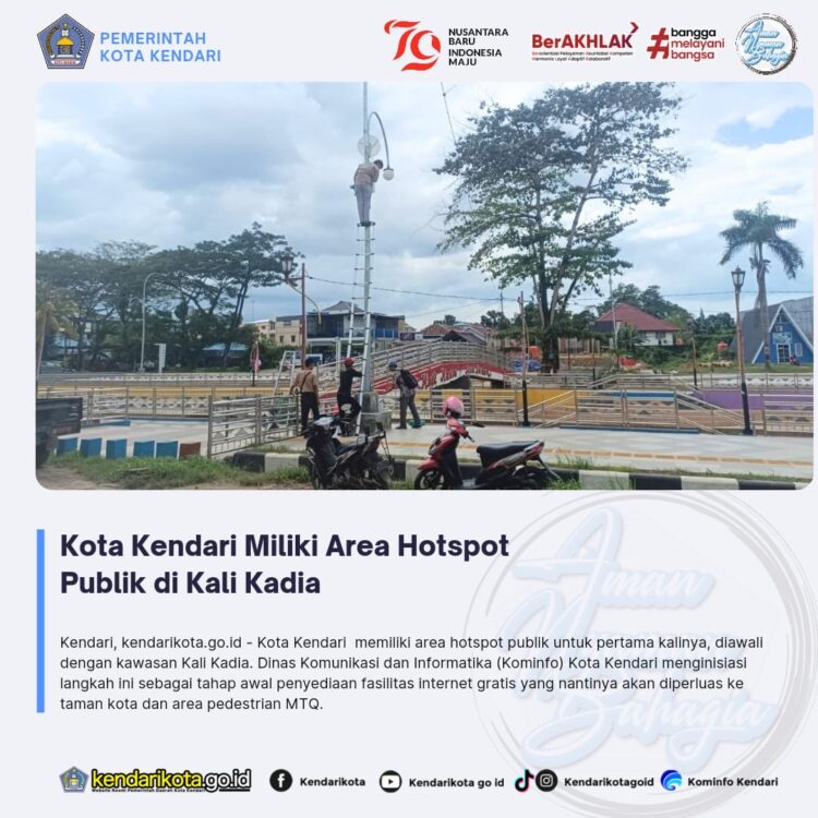 Kota Kendari Miliki Area Hotspot Publik di Kali Kadia