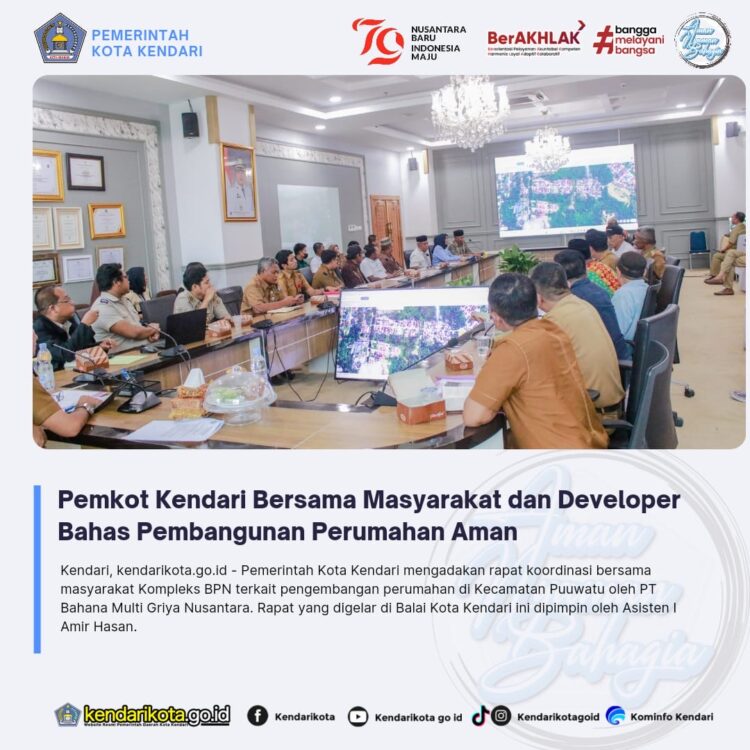 Pemkot Kendari Bersama Masyarakat dan Developer Bahas Pembangunan Perumahan Aman