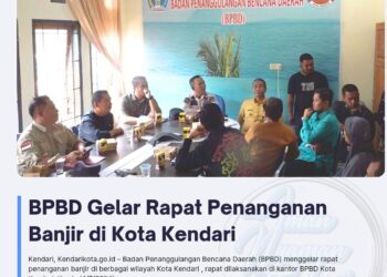 BPBD Gelar Rapat Penanganan Banjir di Kota Kendari