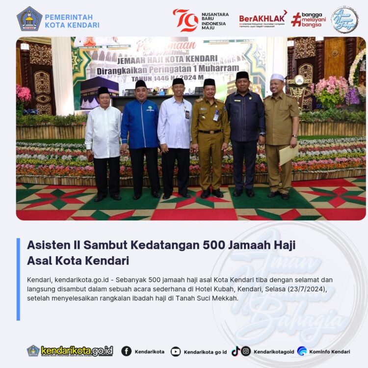 Asisten II Sambut Kedatangan 500 Jamaah Haji Asal Kota Kendari