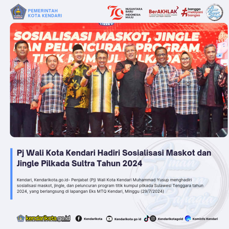 Pj Wali Kota Kendari Hadiri Sosialisasi Maskot dan Jingle, Pilkada Tahun 2024