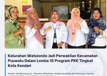 Kelurahan Watulondo Jadi Perwakilan Kecamatan Puuwatu Dalam Lomba 10 Program PKK Tingkat Kota Kendari