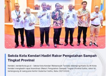 Sekda Kota Kendari Hadiri Rakor Pengolahan Sampah Tingkat Provinsi