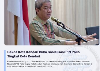 Sekda Kota Kendari Buka Sosialisasi PIN Polio Tingkat Kota Kendari