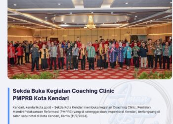 Sekda Buka Kegiatan Coaching Clinic PMPRB Kota Kendari