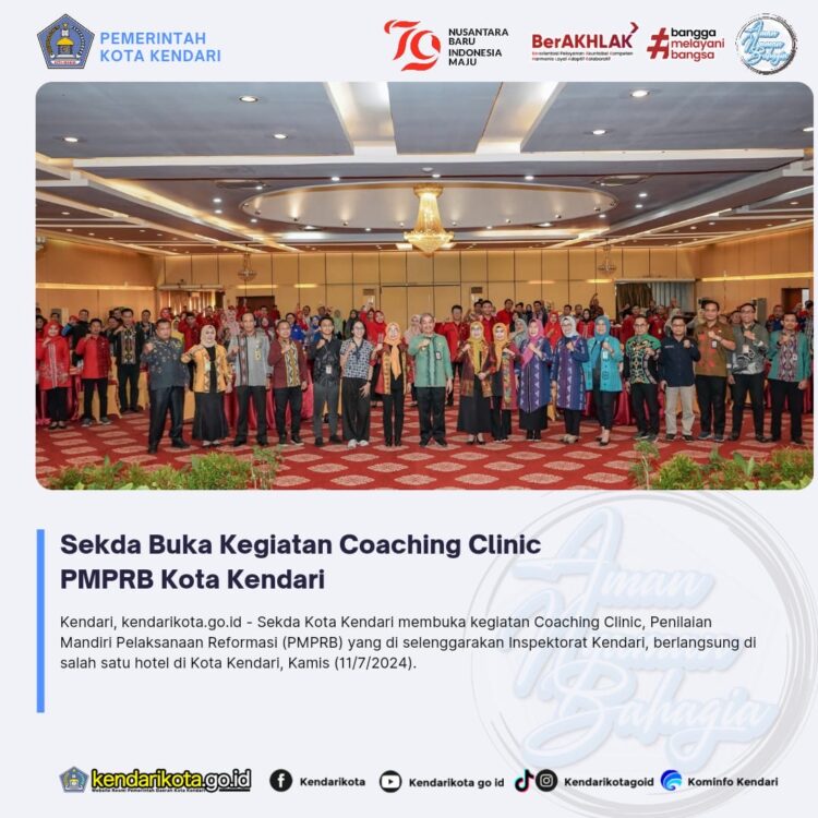 Sekda Buka Kegiatan Coaching Clinic PMPRB Kota Kendari