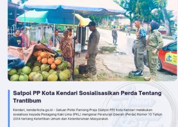 Satpol PP Kota Kendari Sosialisasikan Perda Tentang Trantibum