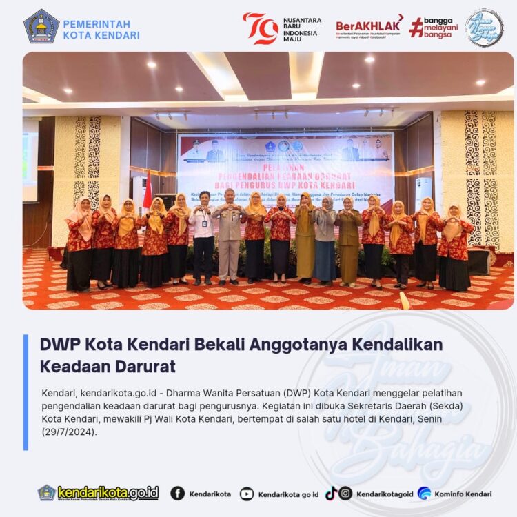 DWP Kota Kendari Bekali Anggotanya Kendalikan Keadaan Darurat