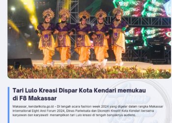 Tari Lulo Kreasi Dispar Kota Kendari memukau di F8 Makassar