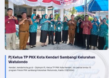 Pj Ketua TP PKK Kota Kendari Sambangi Kelurahan Watulondo