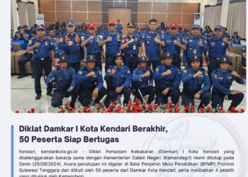 Diklat Damkar I Kota Kendari Berakhir, 50 Peserta Siap Bertugas