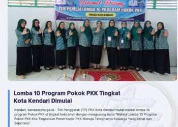 Lomba 10 Program Pokok PKK Tingkat Kota Kendari Dimulai