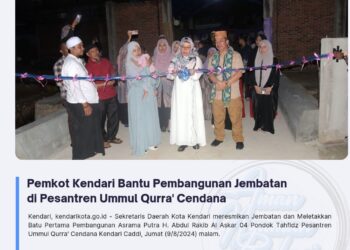 Pemkot Kendari Bantu Pembangunan Jembatan di Pesantren Ummul Qurra’ Cendana