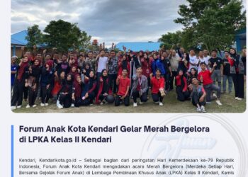 Forum Anak Kota Kendari Gelar Merah Bergelora di LPKA Kelas II Kendari
