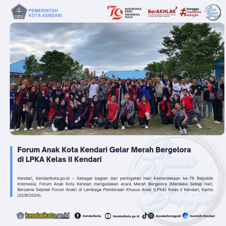 Forum Anak Kota Kendari Gelar Merah Bergelora di LPKA Kelas II Kendari