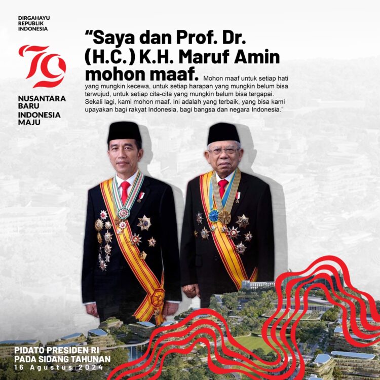 PIDATO PRESIDEN RI PADA SIDANG TAHUNAN MPR RI DAN SIDANG BERSAMA DPR RI DAN DPD RI DALAM RANGKA HUT KE-79 KEMERDEKAAN REPUBLIK INDONESIA