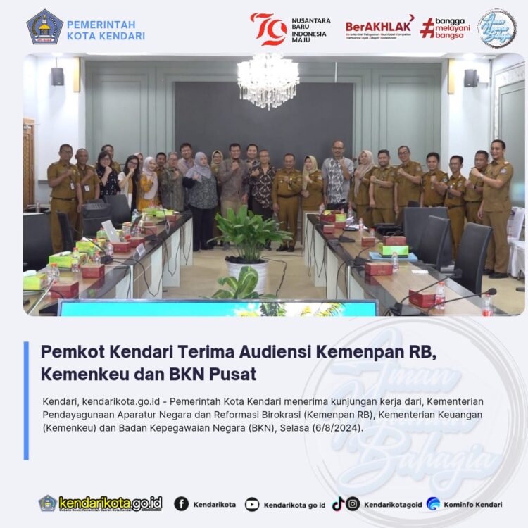Pemkot Kendari Terima Audiensi Kemenpan RB, Kemenkeu dan BKN Pusat