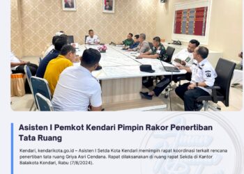 Asisten I Pemkot Kendari Pimpin Rakor Penertiban Tata Ruang
