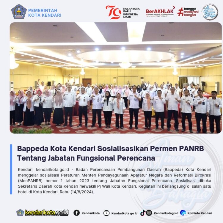 Bappeda Kota Kendari Sosialisasikan Permen PANRB Tentang Jabatan Fungsional Perencana