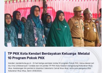 TP PKK Kota Kendari Berdayakan Keluarga Melalui 10 Program Pokok PKK