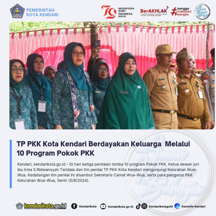 TP PKK Kota Kendari Berdayakan Keluarga Melalui 10 Program Pokok PKK