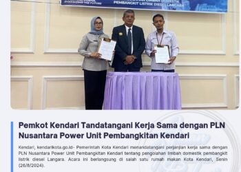 Pemkot Kendari Tandatangani Kerja Sama dengan PLN Nusantara Power Unit Pembangkitan Kendari