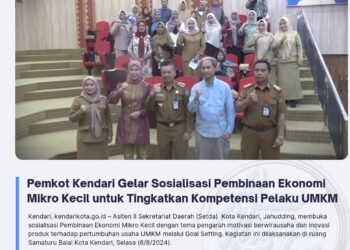 Pemkot Kendari Gelar Sosialisasi Pembinaan Ekonomi Mikro Kecil untuk Tingkatkan Kompetensi Pelaku UMKM