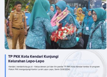 TP PKK Kota Kendari Kunjungi Kelurahan Lepo-Lepo