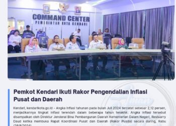 Pemkot Kendari Ikuti Rakor Pengendalian Inflasi Pusat dan Daerah
