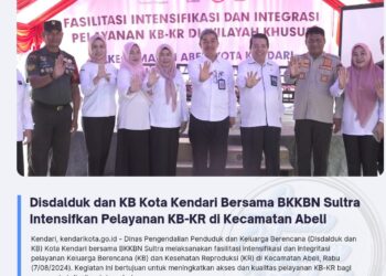 Disdalduk dan KB Kota Kendari Bersama BKKBN Sultra Intensifkan Pelayanan KB-KR di Kecamatan Abeli
