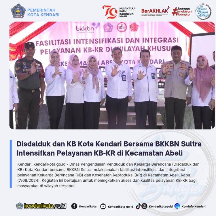Disdalduk dan KB Kota Kendari Bersama BKKBN Sultra Intensifkan Pelayanan KB-KR di Kecamatan Abeli