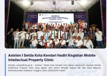 Asisten I Setda Kota Kendari Hadiri Kegiatan Mobile Intellectual Property Clinic