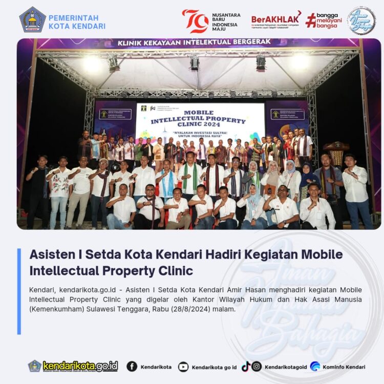 Asisten I Setda Kota Kendari Hadiri Kegiatan Mobile Intellectual Property Clinic