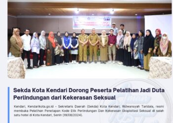 Sekda Kota Kendari Dorong Peserta Pelatihan Jadi Duta Perlindungan dari Kekerasan Seksual