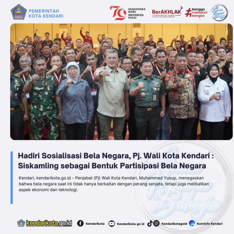 Pj. Wali kota Kendari : Program Siskamling bentuk partisipasi bela negara