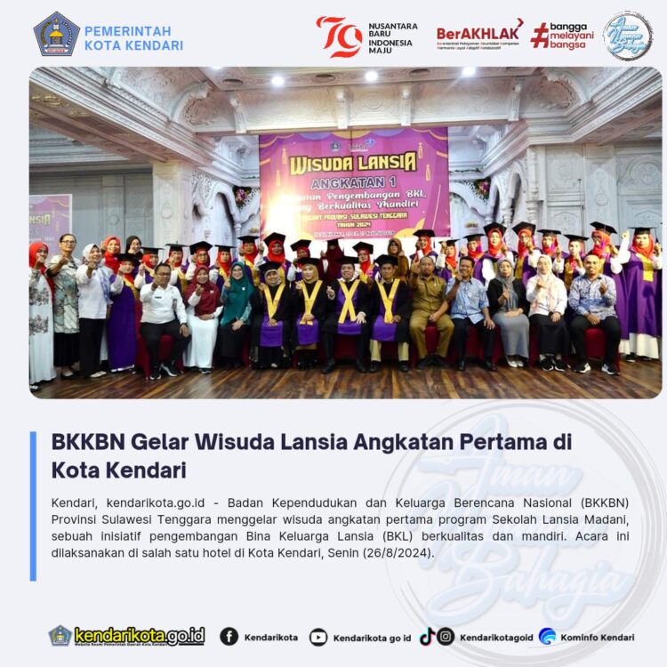 BKKBN Gelar Wisuda Lansia Angkatan Pertama di Kota Kendari