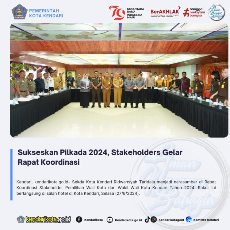 Sukseskan Pilkada 2024, Stakeholders Gelar Rapat Koordinasi