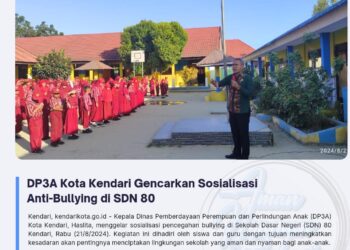 DP3A Kota Kendari Gencarkan Sosialisasi Anti-Bullying di SDN 80