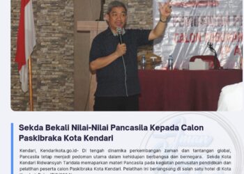 Sekda Bekali Nilai-Nilai Pancasila Kepada Calon Paskibraka Kota Kendari