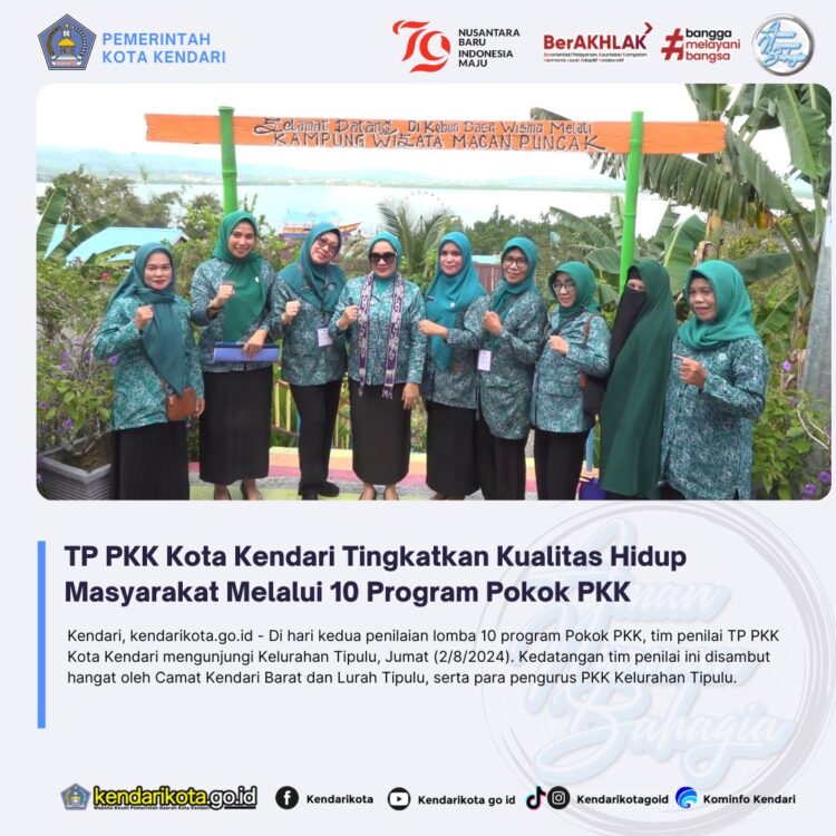 TP PKK Kota Kendari Tingkatkan Kualitas Hidup Masyarakat Melalui 10 Program Pokok PKK