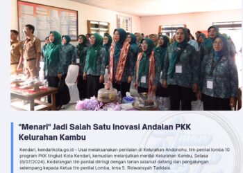 “Menari” Jadi Salah Satu Inovasi Andalan PKK Kelurahan Kambu