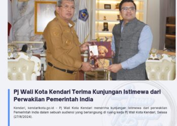 Pj Wali Kota Kendari Terima Kunjungan Istimewa dari Perwakilan Pemerintah India