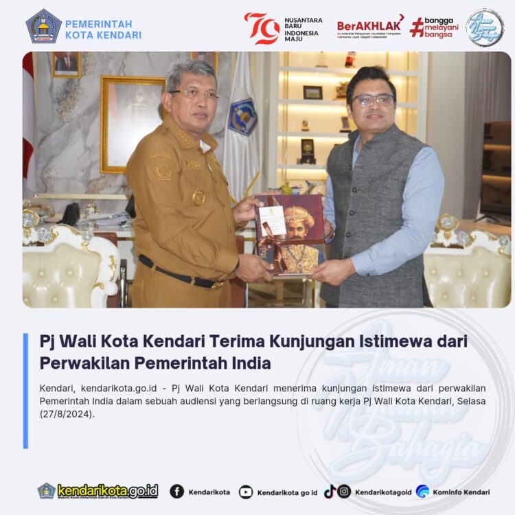 Pj Wali Kota Kendari Terima Kunjungan Istimewa dari Perwakilan Pemerintah India