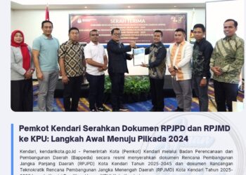 Pemkot Kendari Serahkan Dokumen RPJPD dan RPJMD ke KPU: Langkah Awal Menuju Pilkada 2024