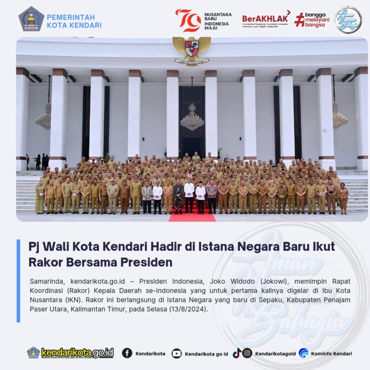 Pj Wali Kota Kendari Hadir di Istana Negara Baru Ikut Rakor Bersama Presiden