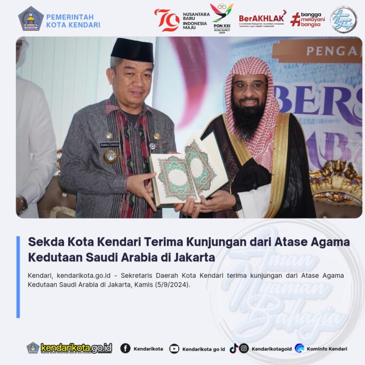 Sekda Kota Kendari Terima Kunjungan dari Atase Agama Kedutaan Saudi Arabia di Jakarta