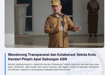 Mendorong Transparansi dan Kolaborasi: Sekda Kota Kendari Pimpin Apel Gabungan ASN