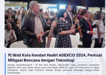 Pj Wali Kota Kendari Hadiri ADEXCO 2024, Perkuat Mitigasi Bencana dengan Teknologi