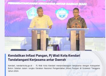 Kendalikan Inflasi Pangan, Pj Wali Kota Kendari Tandatangani Kerjasama antar Daerah